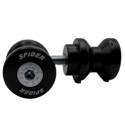 Spider Billet Swingarm Spools – Black – M6