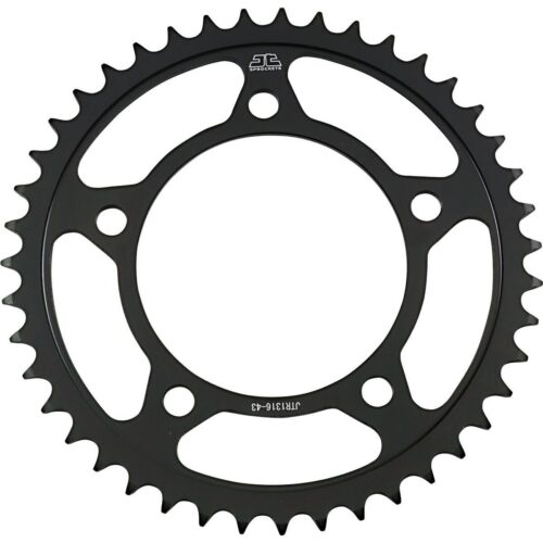 JT Steel Rear Sprocket 45T Steel (520) – Black – Fits R1 R6 GSXR1000